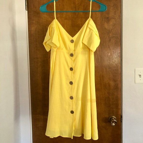 Yellow off the shoulder dress - Picture 2 of 8